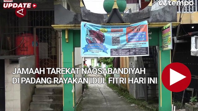 Jamaah Tarekat Naqsabandiyah di Padang Rayakan Idul Fitri Hari Ini