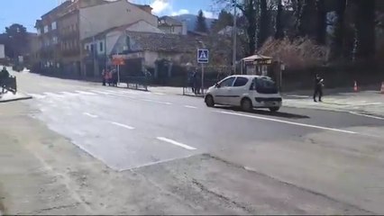 La N-6 a su paso por San Rafael tras su reapertura al tráfico, este sábado