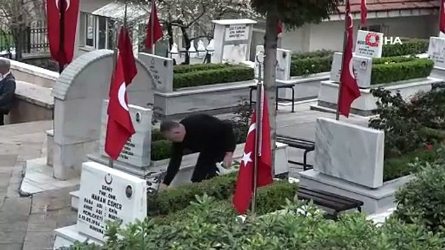 Bursa\'da bayram öncesi, şehitlikte hüzün