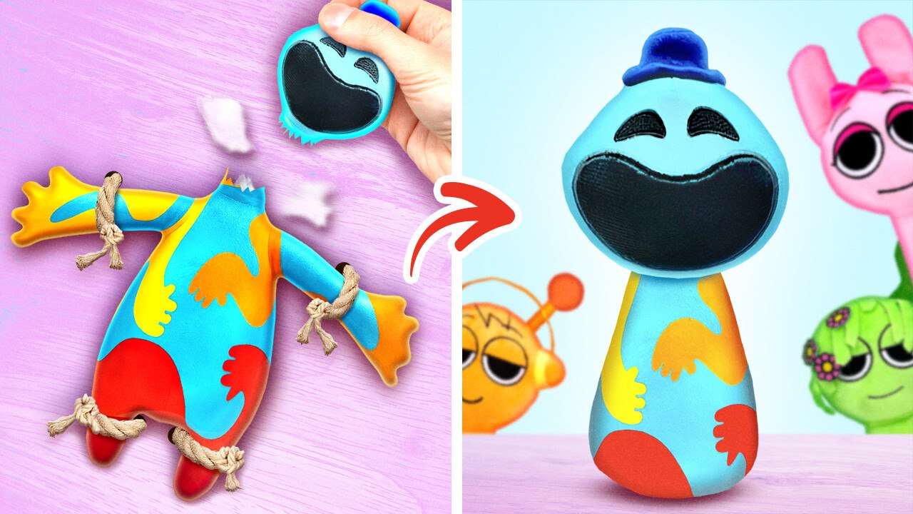 Doey The Doughman is a SPRUNKI Now ?! 😳 *Cardboard Sprunki And Squid Game Crafts*