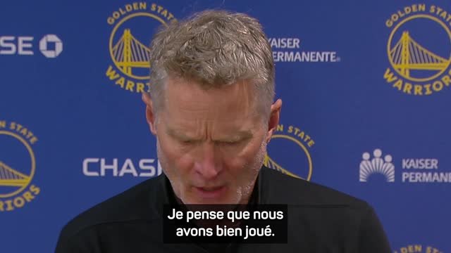Warriors - Kerr : Steph Curry a joué un excellent match