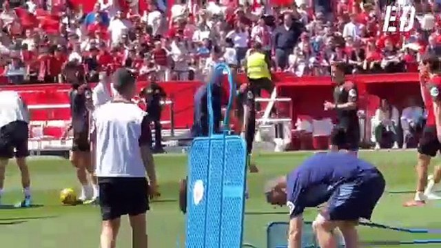 Rubén Vargas da el susto en el último entrenamiento del Sevilla antes de visitar al Betis
