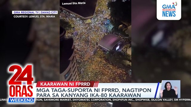 Mga taga-suporta ni FPRRD, nagtipon para sa kanyang ika-80 kaarawan | 24 Oras Weekend