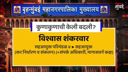 मुंबई मनपा आयुक्त गगराणींचा मोठा निर्णय, कुणा-कुणाची केली बदली