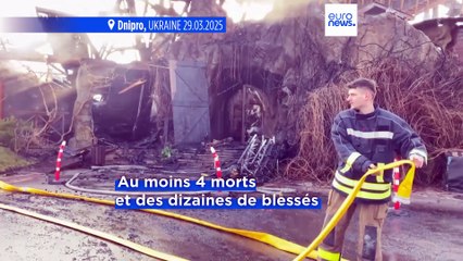 Au moins quatre personnes tuées dans une attaque de drones sur la ville de Dnipro