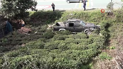 Rize’de anız yangını