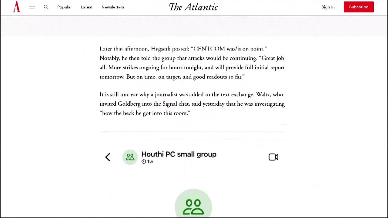 Signalgate: US-Regierung schließt Entlassungen aus