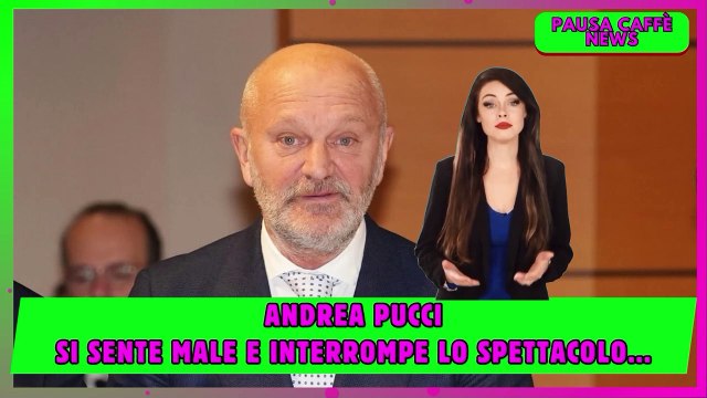 Andrea Pucci si sente male e interrompe lo spettacolo...