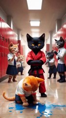 Cat vs cat fighting ai vedio