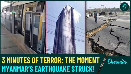 Myanmar’s Earthquake Kills 1600+| Metro Trains Rattle, Roads Split; Watch Moments of Absolute Terror