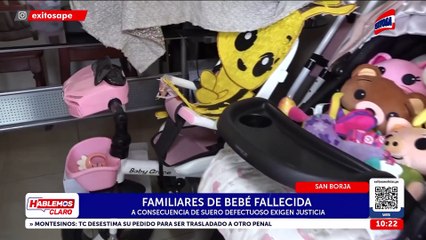 Familiar de bebé que falleció por suero defectuoso exige justicia: "Solo la llevamos por una diarrea"