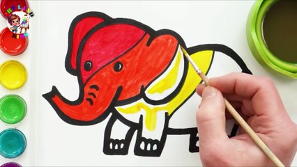 🐘🌈 How to Draw and Color a Rainbow Elephant for Kids! 🎨✨