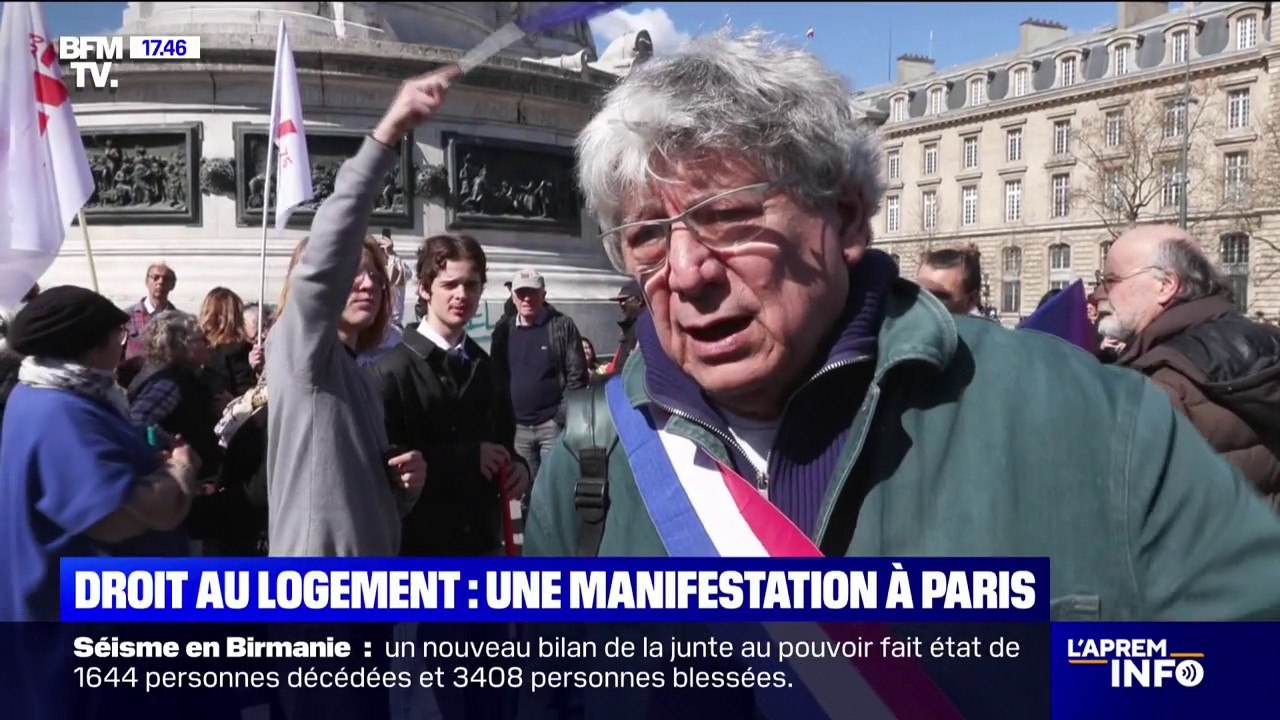 "Le problème n°1 des gens, c'est le logement": Éric Coquerel (LFI-NFP) était présent à la manifestation parisienne pour le droit au logement de ce 29 mars
