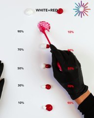 How to mix perfect pink tones with red and white 💓