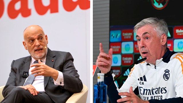 Javier Tebas le responde a Carlo Ancelotti; El presidente de la LaLiga arremete contra el DT del Real Madrid