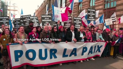 Manifestation des Patriotes pour la Paix. Non à la guerre. Paris/France - 29 Mars 2025