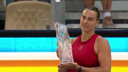 Miami - Sabalenka sacrée sans perdre un set