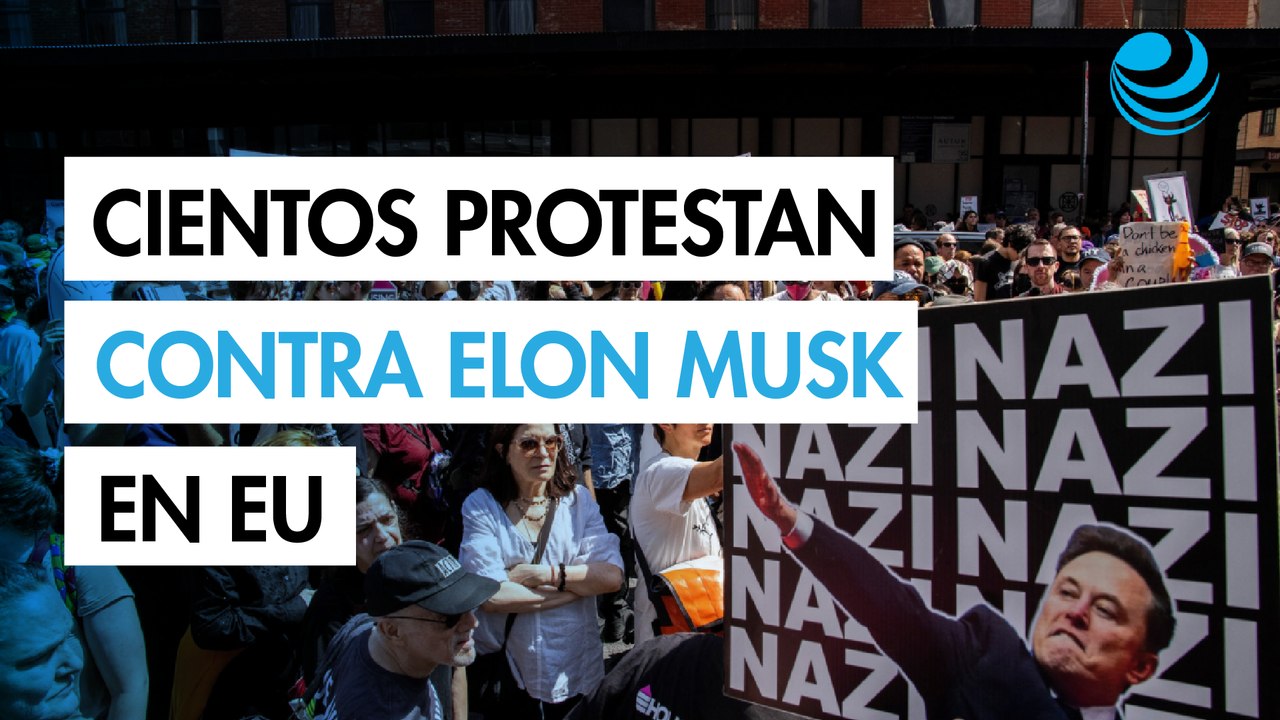 Cientos protestan contra Elon Musk ante concesionarios de Tesla en EU