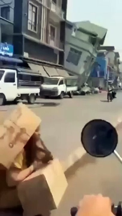 Imagens de edifícios em ruínas em Mianmar após terremoto de 7,7 que atingiu também Tailândia e China