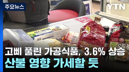 고삐 풀린 가공식품, 3.6% 상승...산불 영향 가세할 듯 / YTN