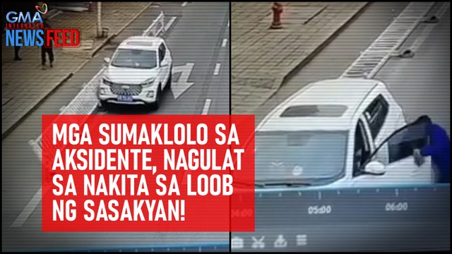 Mga sumaklolo sa aksidente, nagulat sa nakita sa loob ng sasakyan! | GMA Integrated Newsfeed