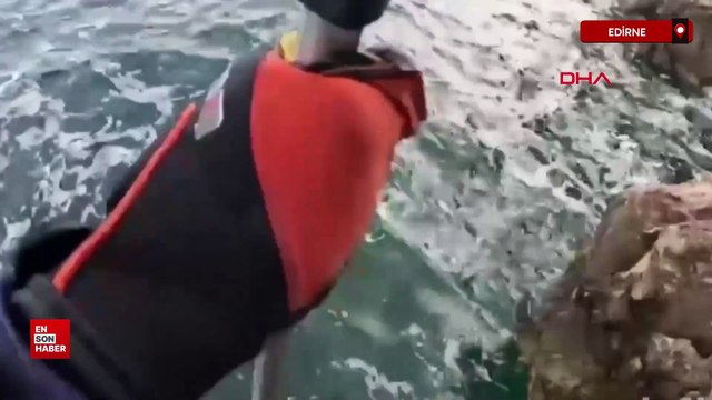 Saros’ta kıyıdan oltayla 30 kiloluk orkinos yakaladı