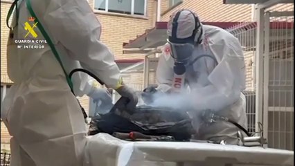 Extracción de la cocaína oculta en sillas de montar dentro de la operación Equitem