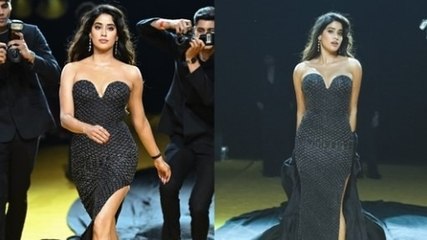 Video: Janhvi Kapoor stuns in black during her unique walk at Lakme Fashion Week