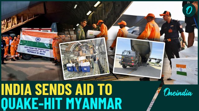Myanmar Earthquake: India Sends Aid to Myanmar as Deadly Earthquakes Kill Over 1,600, Injures Many