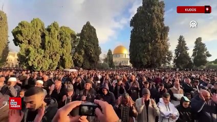 Mescid-i Aksa'da Ramazan Bayramı namazı kılındı