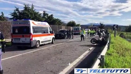 Video News - Maxi-schianto sulla 45bis tra cinque moto e un'auto