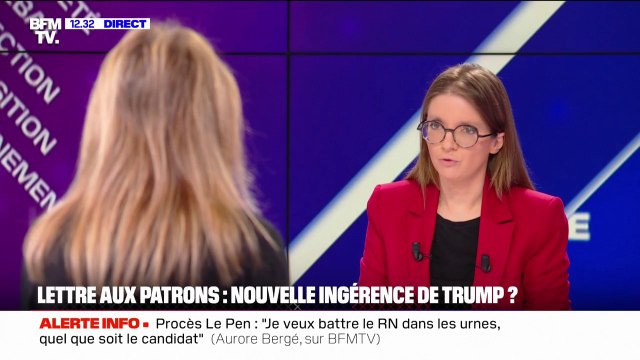 Lettre de l'ambassade américaine aux entreprises françaises: elles n'ont pas à répondre , estime Aurore Bergé