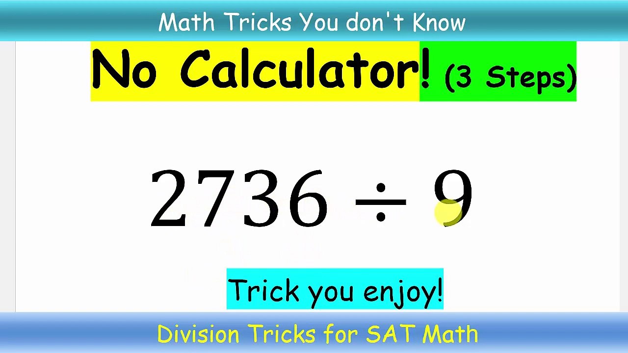 How to Divide 4 Digit Numbers by 1 Digit Number | SAT Math Tips and Tricks | Mathoguide