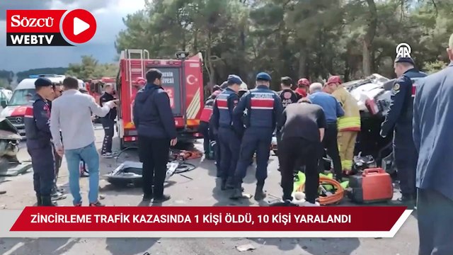 Zincirleme trafik kazasında 1 kişi öldü, 10 kişi yaralandı