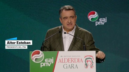Aitor Esteban, nuevo presidente del PNV: "Hay muchos que desearían vernos mordiendo el polvo"