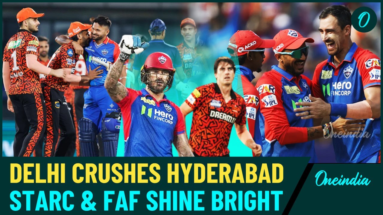 IPL 2025: Mitchell Starc’s Fiery Spell Destroys SRH |Faf du Plessis’ Masterclass Leads DC to Victory