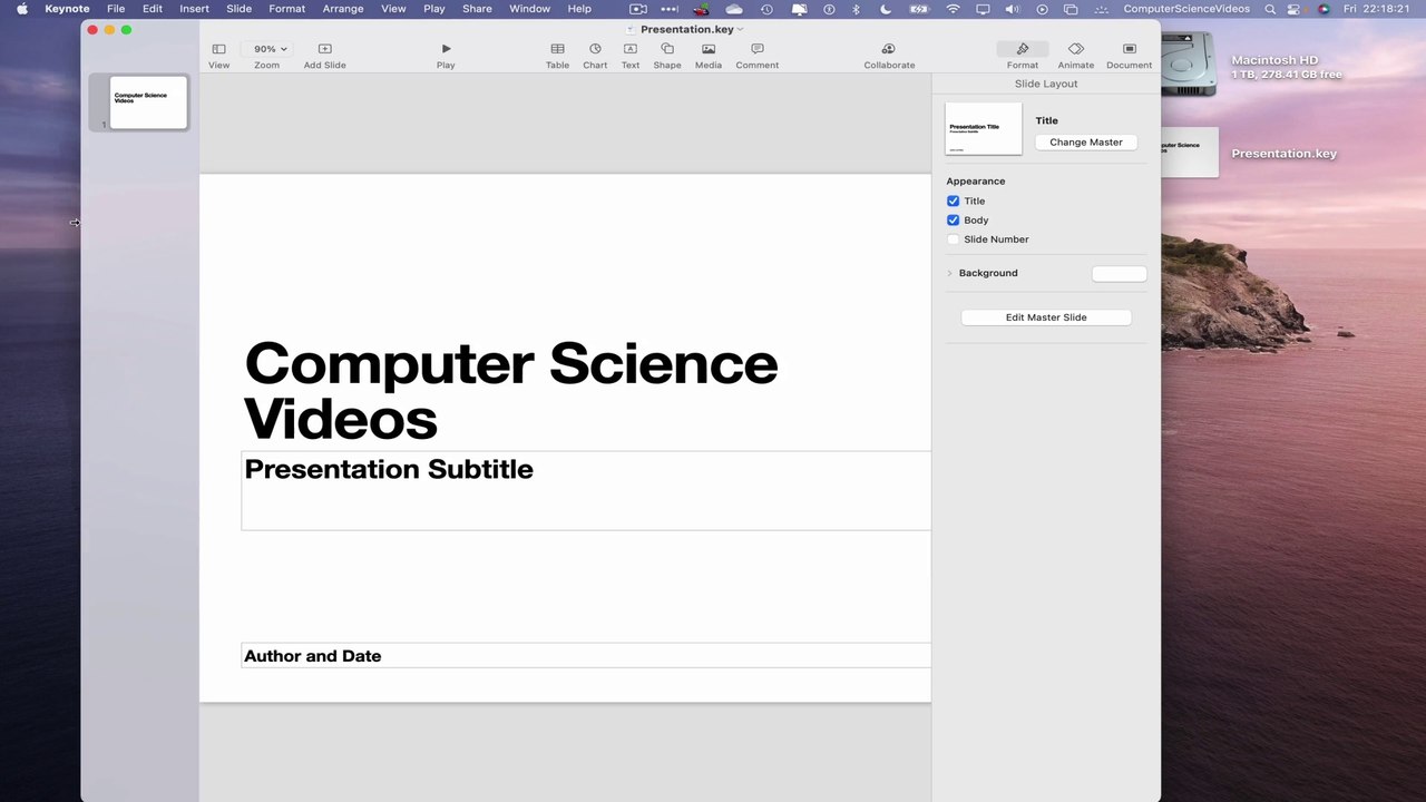 How to DUPLICATE Your Presentation on the Keynote Application On a Mac Computer - Basic Tutorial