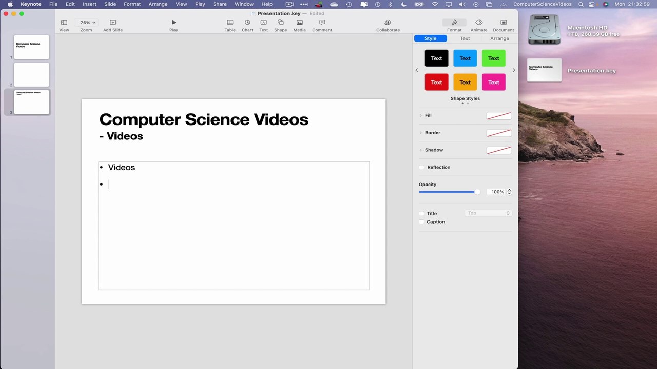 How to INSERT Text On Your Keynote Application On a Mac / Desktop Computer - Basic Tutorial | New