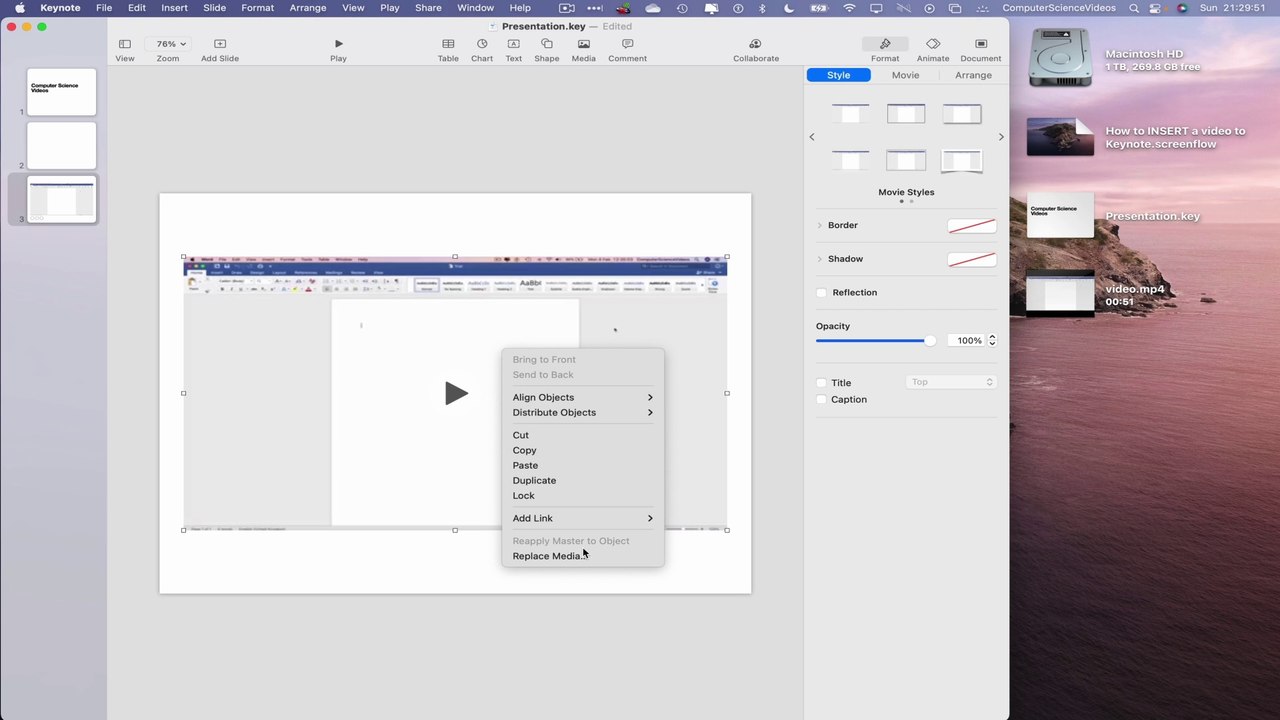 How to DELETE Media On Your Keynote Application On a Mac / Desktop Computer - Basic Tutorial | New