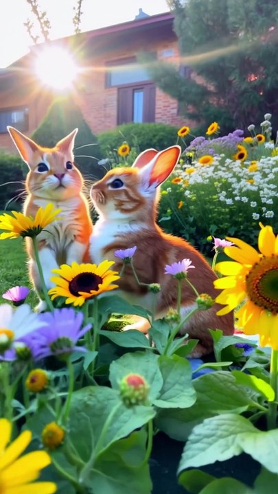 Rabbit and cat