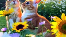 Rabbit and cat