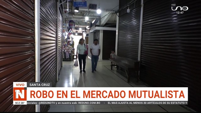 SCZ CAMARAS CAPTAN A LADRÓN QUE ROBÓ EN UNA TIENDA DEL MUTUALISTA