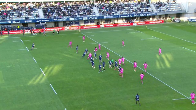 TOP 14 - Essai de Arthur VINCENT (MHR) - Montpellier Hérault Rugby - Stade Français Paris
