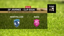 TOP 14 - Essai de Gabriel NGANDEBE (MHR) - Montpellier Hérault Rugby - Stade Français Paris