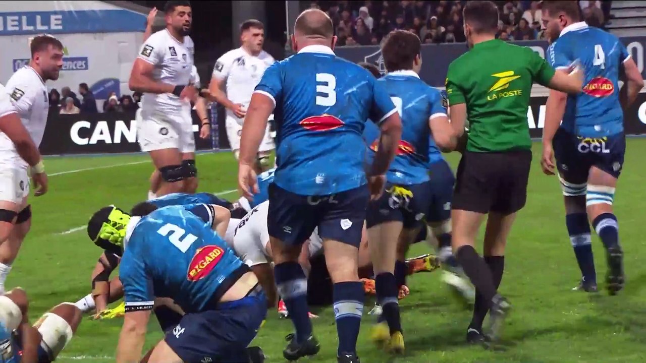 TOP 14 - Essai de Christian AMBADIANG (CO) - Castres Olympique - RC Toulon