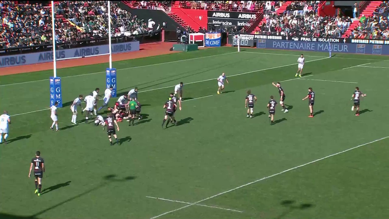 TOP 14 - Essai de Juan Cruz MALLIA 2 (ST) - Stade Toulousain - USA Perpignan
