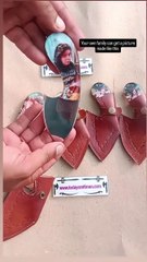 This is a mini skinning knife On top of the handle picture of a human being