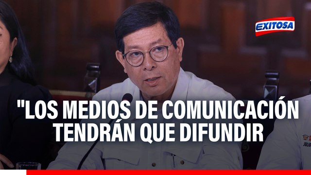 Gobierno anuncia proyecto para que medios de comunicación difundan acciones del Ejecutivo contra el crimen