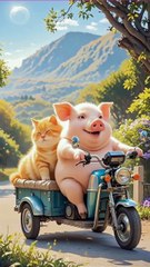 Lion cat the help ai vedio