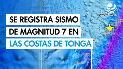 Sismo de magnitud 7 frente a las costas de Tonga